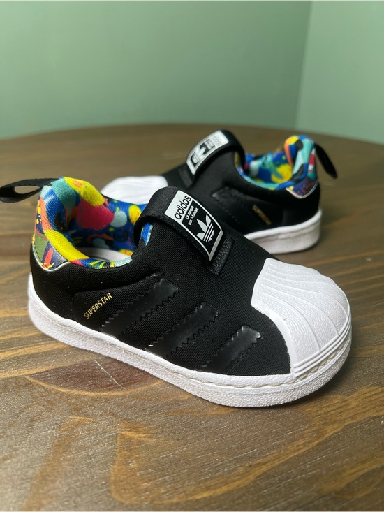 adidas Other - Adidas Superstar 360 Black White Slip On Toddler Shoes Size 5K Fitfoam Ortholite